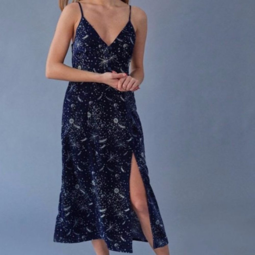 NWT UO Star Print Velvet Dress